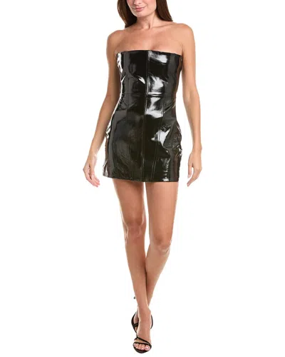Retroféte Casmir Leather Dress In Black