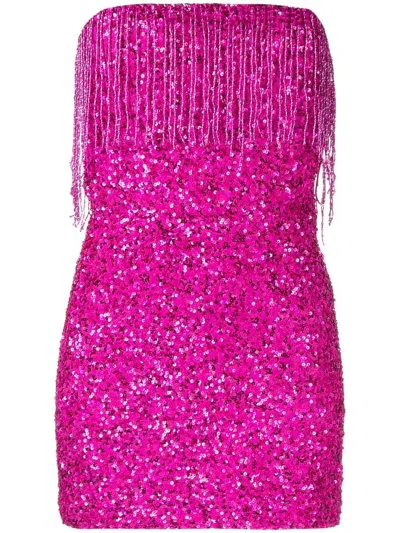 Retroféte Cassandra Sequin Dress In Hot Pink