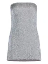 Retroféte Catherine Sequin Strapless Mini Dress In Gray