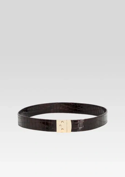 Retroféte Retrofête Celeste Belt In Burgundy Croc