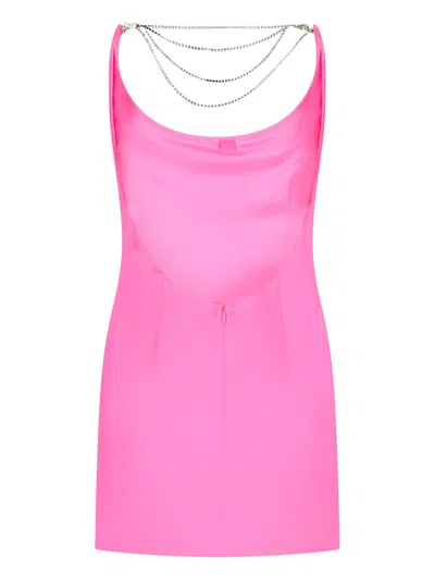 Retroféte Chain-embellished Dress In Pink