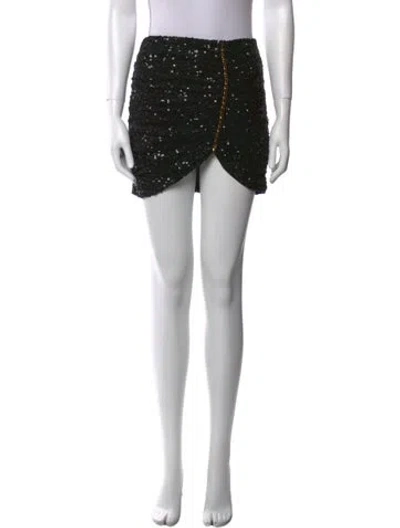 Pre-owned Retroféte Chain-link Accents Mini Skirt In Black