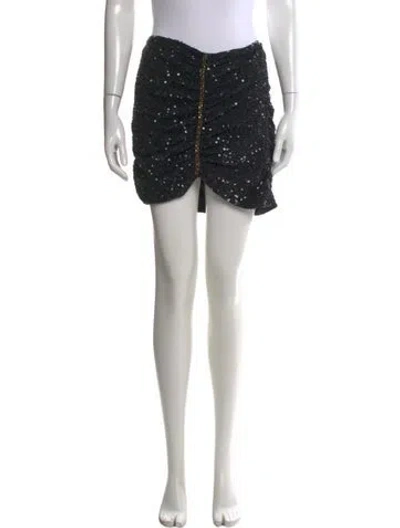 Pre-owned Retroféte Chain-link Accents Mini Skirt In Black