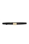 Retroféte Chari Leather Belt In Black