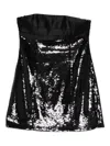 Retroféte Chentari Sequin Strapless Mini Dress In Black