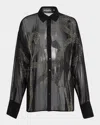Retroféte Cherish Embellished Shirt In Black In Black