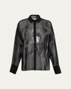 Retroféte Cherish Embellished Shirt In Black In Black