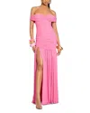 Retroféte Clementine Mesh Off The Shoulder Dress In Camellia