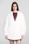 Retroféte Heiress Faux Fur Jacket In White