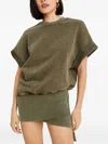 Retroféte Coleen Ribbed Mini Dress In Green