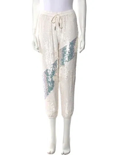 Pre-owned Retroféte Colorblock Pattern Skinny Leg Pants In Neutral