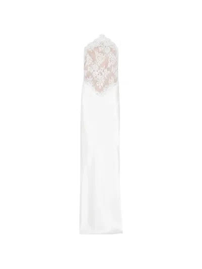 Retroféte Constance Lace-panel Dress In White
