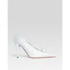 Retroféte Corinna Satin Heel In Winter White W Pearl