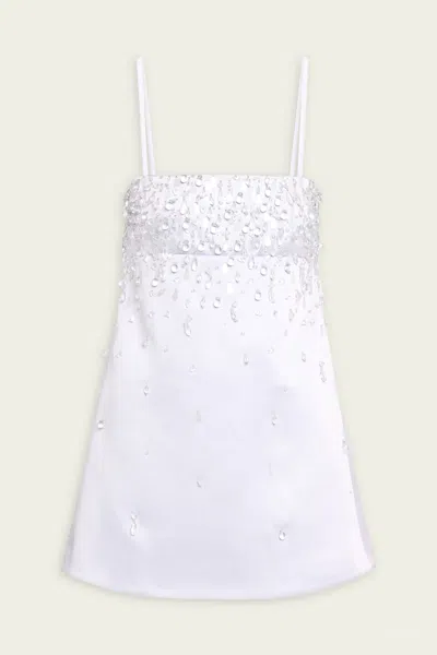 RETROFÉTE CORNELIA EMBELLISHED DRESS IN DOVE