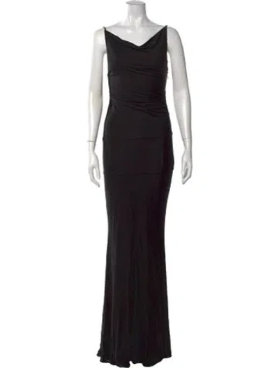 Pre-owned Retroféte Cowl Neck Long Dress W/ Tags In Black