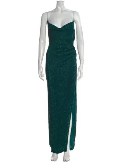 Pre-owned Retroféte Cowl Neck Long Dress W/ Tags In Green