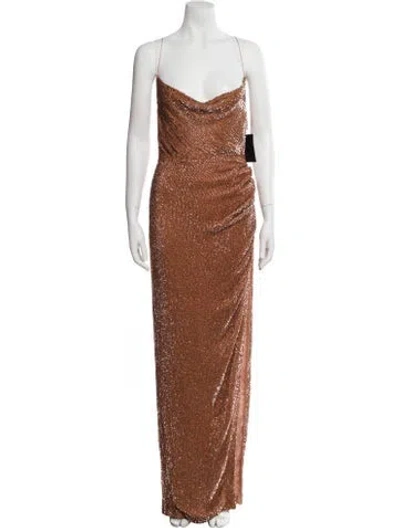 Pre-owned Retroféte Cowl Neck Long Dress W/ Tags In Neutral