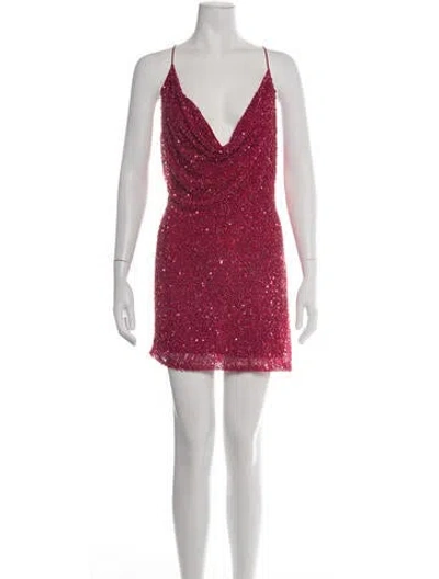 Pre-owned Retroféte Cowl Neck Mini Dress W/ Tags In Pink