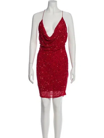 Pre-owned Retroféte Cowl Neck Sleeveless Top In Red