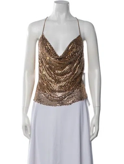 Pre-owned Retroféte Cowl Neck Sleeveless Top W/ Tags In Multicolor