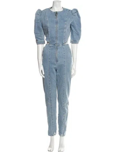 Pre-owned Retroféte Crew Neck Jumpsuit In Blue