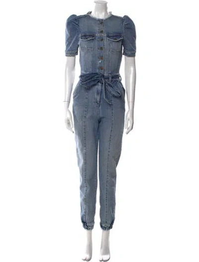Pre-owned Retroféte Crew Neck Jumpsuit In Blue