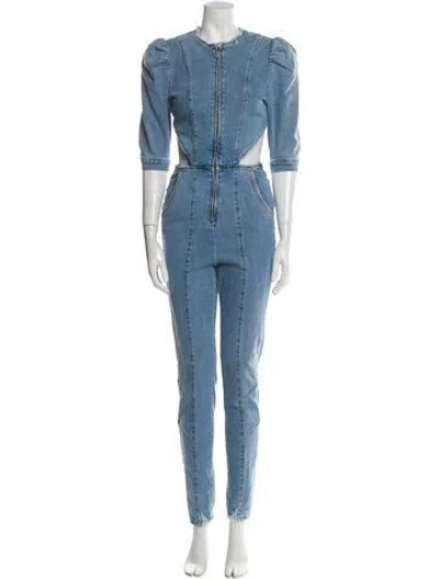 Pre-owned Retroféte Crew Neck Jumpsuit In Blue