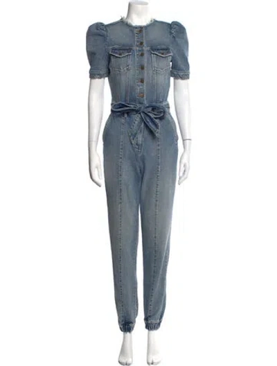 Pre-owned Retroféte Crew Neck Jumpsuit In Blue