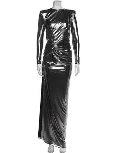 Pre-owned Retroféte Crew Neck Long Dress In Multicolor