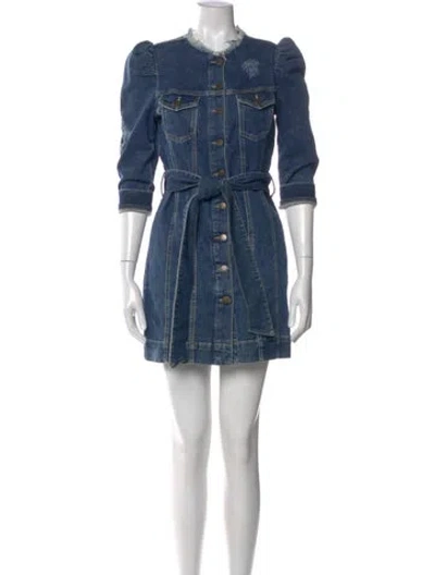 Pre-owned Retroféte Crew Neck Mini Dress W/ Tags In Blue