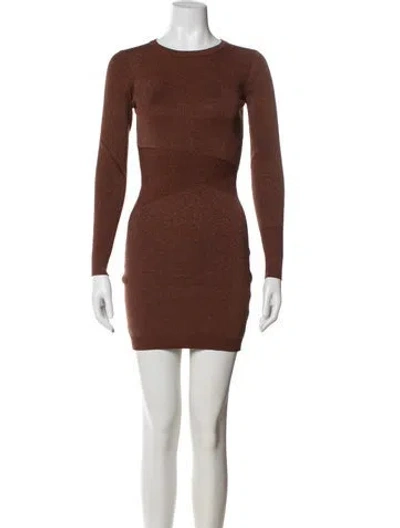 Pre-owned Retroféte Crew Neck Mini Dress W/ Tags In Brown