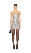 Retroféte Crowne Sequin Dress In Metallic Silver
