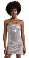 Retroféte Crowne Sequin Dress In Plaid