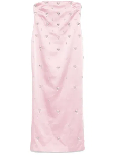 Retroféte Crystal-embellished Maxi Dress In Pink