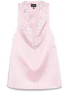 Retroféte Maisy Embellished Plunge Mini Dress In Pink