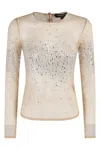 Retroféte Retrofete Crystal-embellished Sheer Top