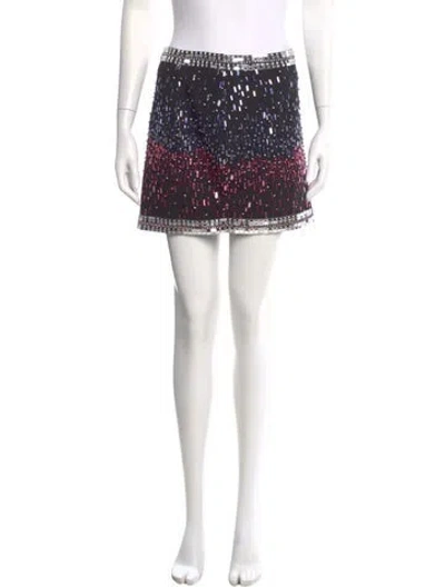 Pre-owned Retroféte Crystal Embellishments Mini Skirt W/ Tags In Multi