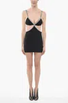 Retroféte Cut-out Sharlene Minidress With Jewel Details In Black