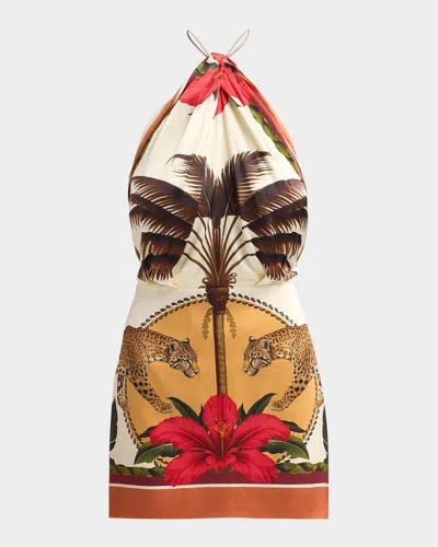 Retroféte Cymbeline Printed Halter Dress In Multi
