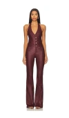 Retroféte Cynthia Jumpsuit In Burgundy