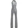 Retroféte Cynthia Jumpsuit In Coated Grey