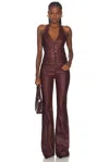 Retroféte Cynthia Jumpsuit In Coated Port