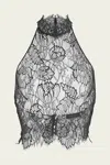 Retroféte Violet Halterneck Sheer-lace Top