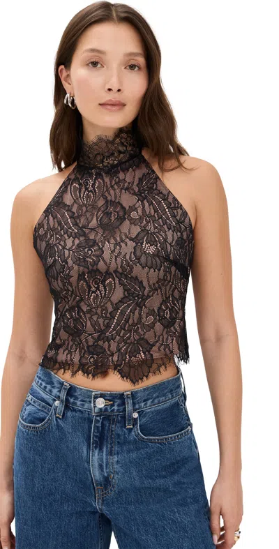 RETROFÉTE CYRENE LACE TOP BLACK