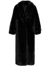 Retroféte Dasha Mantel Aus Faux Fur In Schwarz