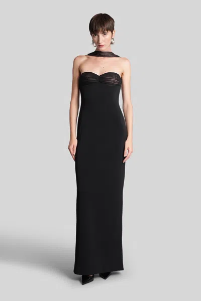 Retroféte Daufine Long Dress In Black Polyester