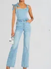 Retroféte Dawson Sleeveless Denim Jumpsuit In Multi