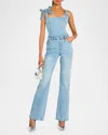 Retroféte Dawson Sleeveless Denim Jumpsuit In Tangier