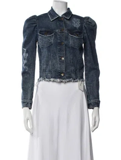 Pre-owned Retroféte Denim Jacket In Blue/white