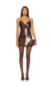 Retroféte Kleid Deserae In Metallic Bronze